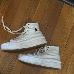 Converse Women's White High-Top Athletic Shoes